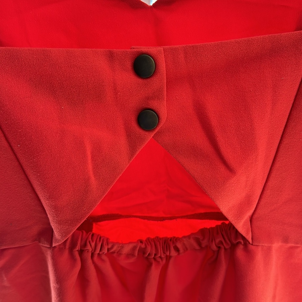 Market & spruce poppy red/orange dress Sz L - Picture 7 of 7